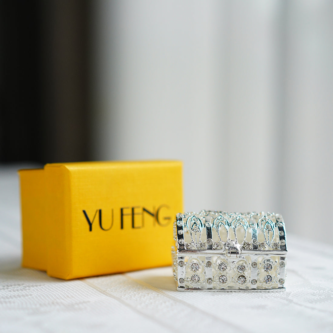 YU FENG Silver Jewelry Box for Girls and Women