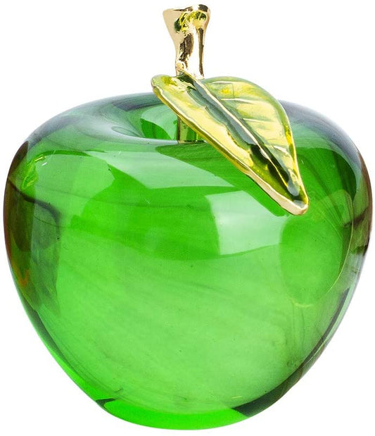H&D HYALINE & DORA Glaze Crystal Apple Paperweight Craft Decoration (green)