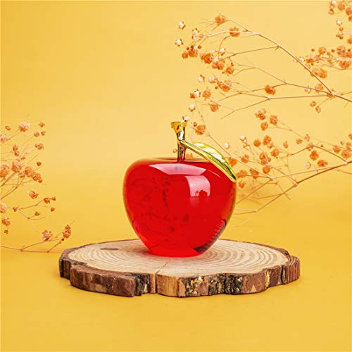 H&D HYALINE & DORA Handmade Glaze Crystal Apple Paperweight Craft Decoration Red