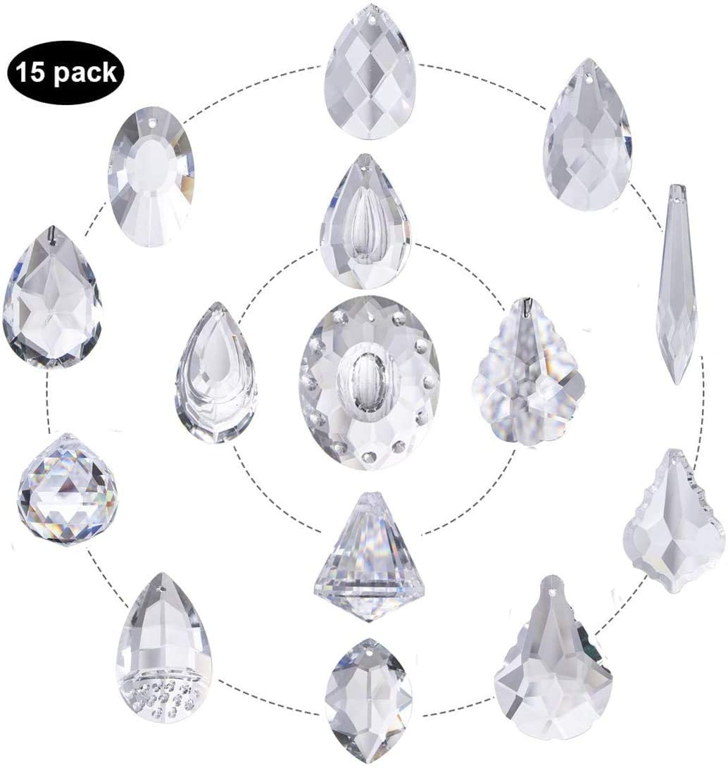 H&D HYALINE & DORA 15pcs Crystal Chandelier Lamp Lighting Drops Pendants Balls Prisms
