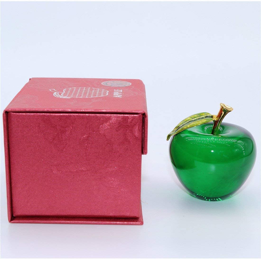 H&D HYALINE & DORA Glaze Crystal Apple Paperweight Craft Decoration (green)