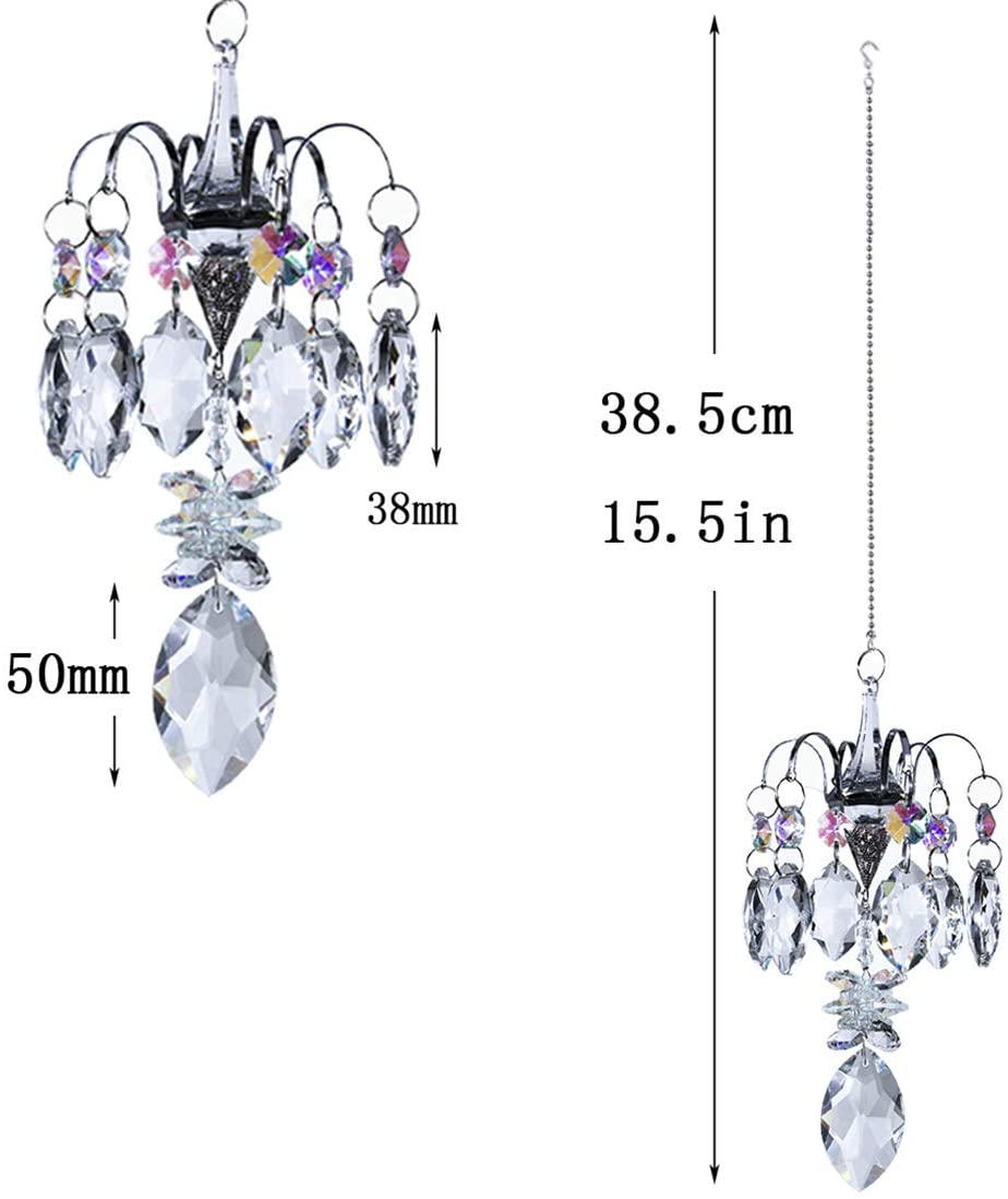 H&D HYALINE & DORA Crystals Prism Suncatcher Hanging Ornament for Home,Garden Decoration- Horse Eye