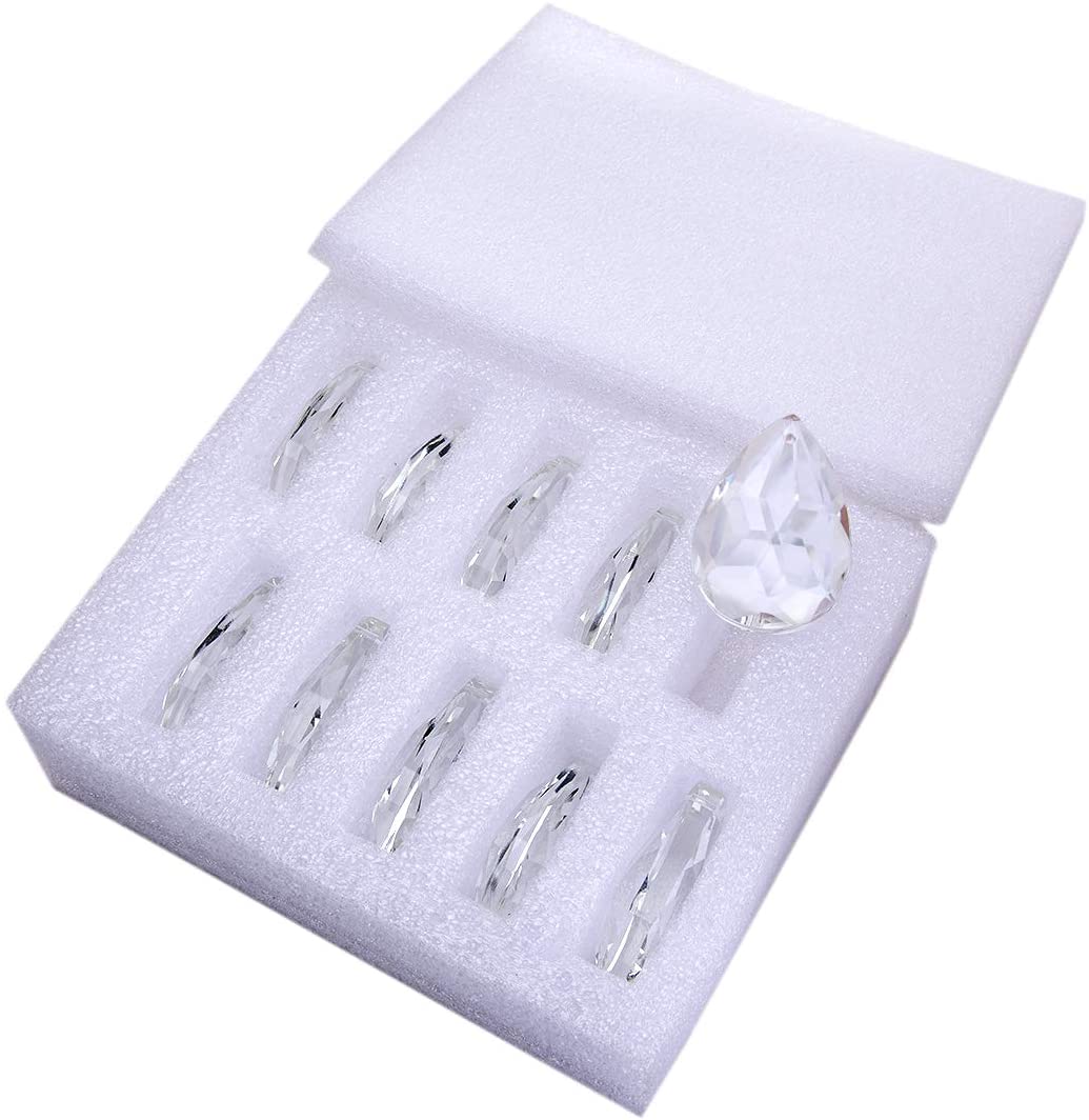 H&D HYALINE & DORA 10pcs 50mm Chandelier Crystal Prisms Pendants - Crystal Teardrops Parts