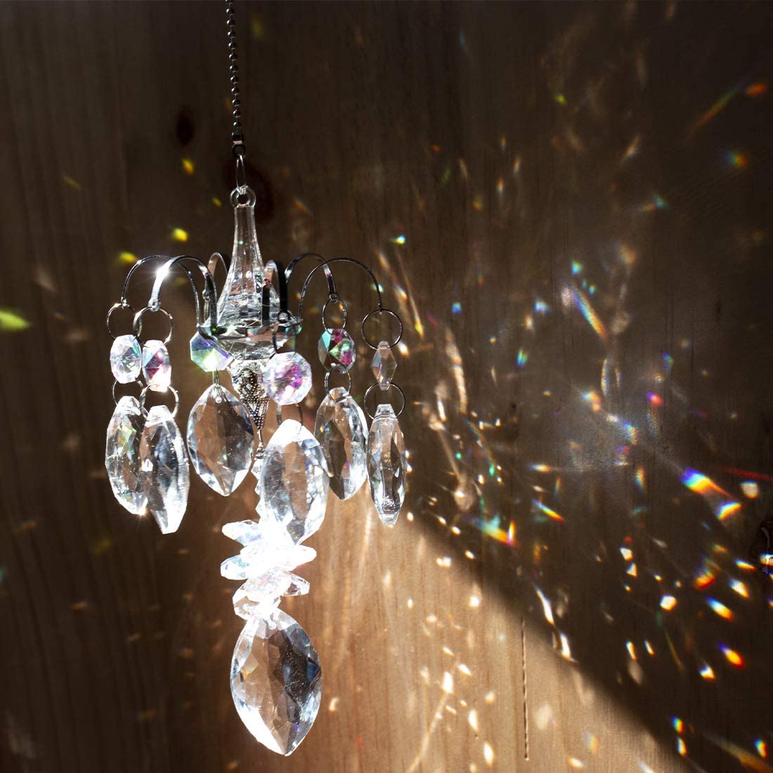 H&D HYALINE & DORA Crystals Prism Suncatcher Hanging Ornament for Home,Garden Decoration- Horse Eye