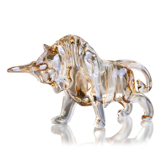 H&D HYALINE & DORA FengShui Crystal Statues Wall Street Bull Figurine Sculpture Christmas Gift