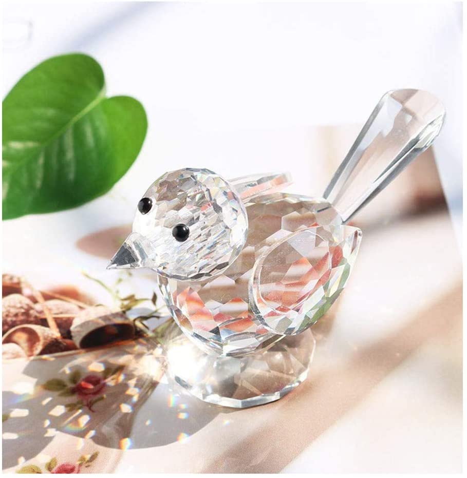 H&D Crystal Bird of Happiness Collectible Figurines Glass Animal 