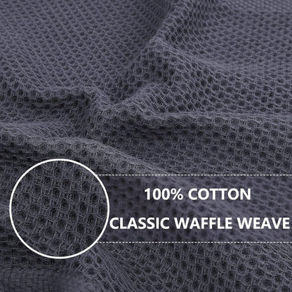 suncatcher 100% Cotton Waffle Weave Kitchen Dish Cloths, Ultra Soft Absorbent Quick Drying Dish Towels, 12 x 12 Inches, 6-Pack, Mixed Color