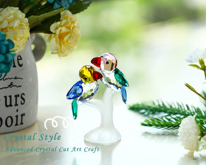 H&D HYALINE & DORA Crystal Birds Figurines Collectibles Art Glass Animal Figurine Craft Ornament Home Table Decoration,Gift Boxed