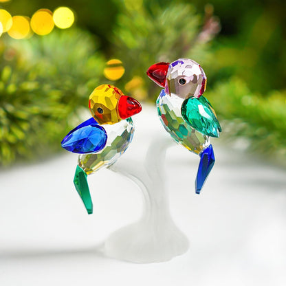 H&D HYALINE & DORA Crystal Birds Figurines Collectibles Art Glass Animal Figurine Craft Ornament Home Table Decoration,Gift Boxed