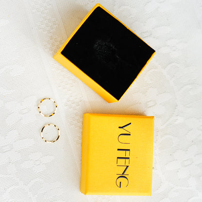 YU FENG 24k Gold Wedding Ring for Women