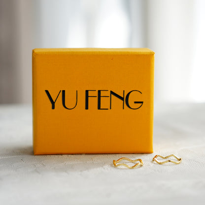 YU FENG 24k Gold Wedding Ring for Women