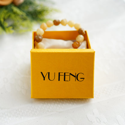YU FENG Natural Jade Bangle Bracelet for Women Girls