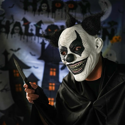 YU FENG Scary Clown Mask for Adults Full Face Latex Horror Costume
