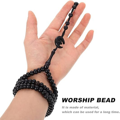 H&D HYALINE & DORA Tasbih 99 Beads Prayer Beads Islamic Rosary Handheld Misbaha with Tassels for Worship and Religious Use 19.68In
