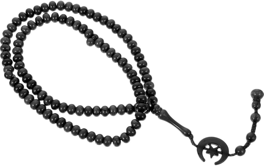 H&D HYALINE & DORA Tasbih 99 Beads Prayer Beads Islamic Rosary Handheld Misbaha with Tassels for Worship and Religious Use 19.68In
