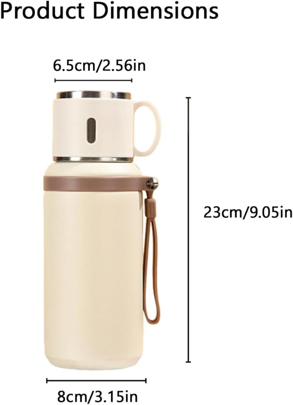 suncatcher 2 In 1 Stainless Steel Vacuum Insulated Bottle with Lidded Cup, Double Layer Insulated Drinkware Bottles, Leakproof Large Capacity Coffee Bottles Thermal Flask, for Travel, School