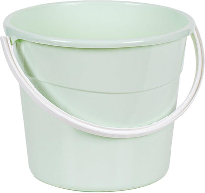 suncatcher Fishing Bucket with Handle 12.2l Round Plastic Water Storage Container for Car Wash, Camping, and Household Cleaning – Green Sturdy Pail for Outdoor and Indoor Use