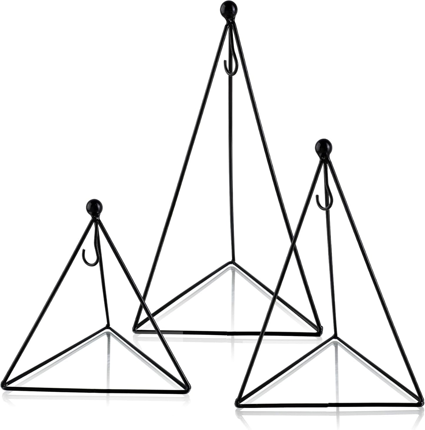 HDSPKCRYS 3 Pack Metal Triangle Hanging Hook Stands Modern Display Stands Hanging Hook for Indoor Outdoor Use Succulents Air Plants Home Decor