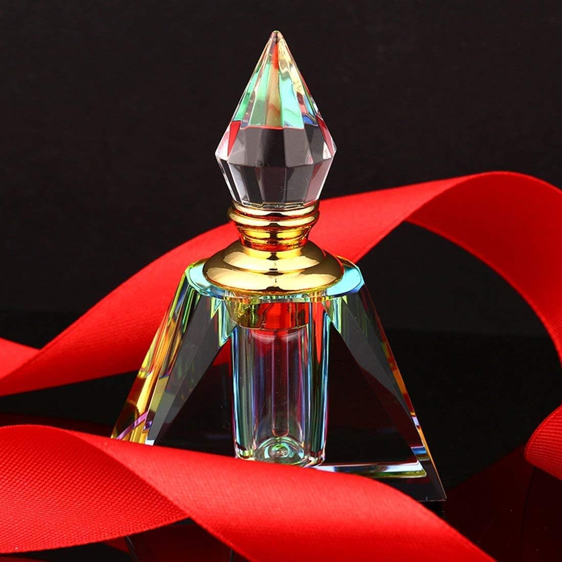 H&D HYALINE & DORA Crystal Egyptian Mini Perfume Bottles, Glass Refillable Empty Bottles,3ML