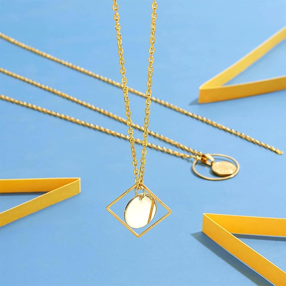 H&D HYALINE & DORA 33 ft Necklace Chains 2.2mm Golden Iron Cross Chains Link Flat O-Shaped Cable Chains Craft Jewelry Chain for DIY Necklace Bracelet Jewelry Making Valentine, 3x2.2x0.6mm