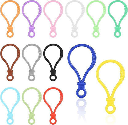 H&D HYALINE & DORA 50 PCS Plastic Keychain Clips Key Chain Hooks Plastic Multicolor Lobster Claw String Key Ring Keychain Clips for Crafts, Keys, Backpacks, Stuffed Animals, Crafts, DIY