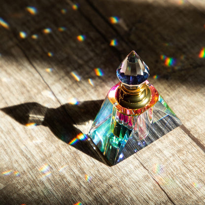 H&D HYALINE & DORA Crystal Egyptian Mini Perfume Bottles, Glass Refillable Empty Bottles,3ML