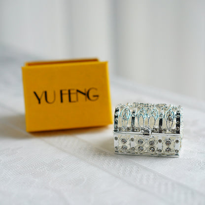YU FENG Silver Jewelry Box for Girls and Women