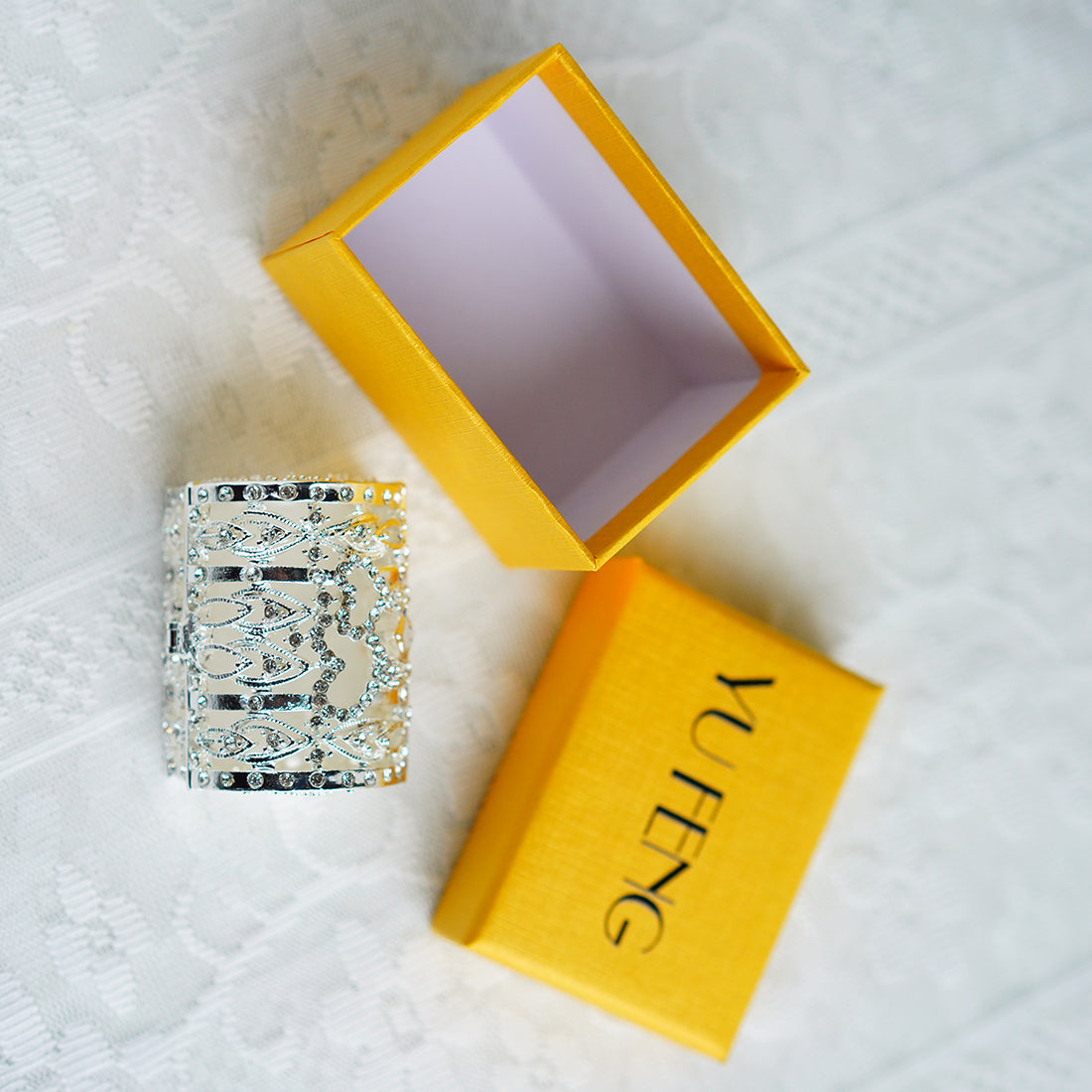 YU FENG Silver Jewelry Box for Girls and Women