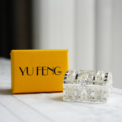 YU FENG Silver Jewelry Box for Girls and Women
