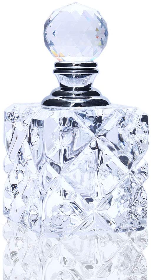 H&D HYALINE & DORA 5ml Clear Cubic Carved Decor Refillable Empty Crystal Perfume Bottle
