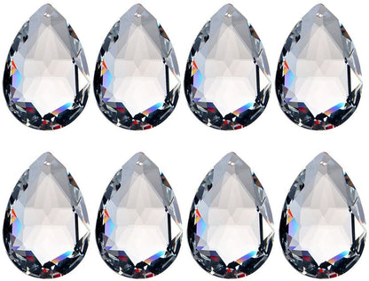 H&D HYALINE & DORA 10pcs 50mm Chandelier Crystal Prisms Pendants - Crystal Teardrops Parts