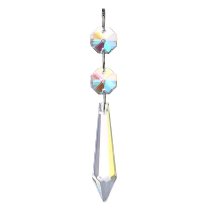 H&D HYALINE & DORA 20pcs 55mm Chandelier Icicle Crystal Prism,with Octagon Beads,Pack of 20 Chandelier Pendant