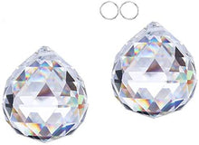 Load image into Gallery viewer, H&amp;D Clear Crystal Ball Prism Suncatcher Rainbow Pendants Maker, Hanging Crystals Prisms for Windows(50mm/2in 2pack)
