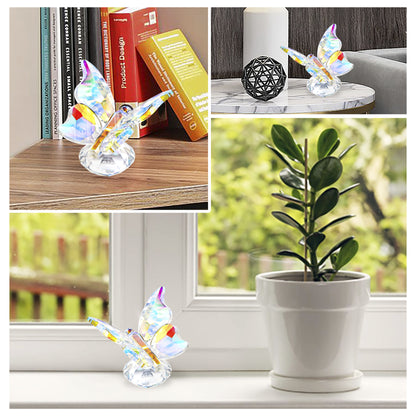 H&D HYALINE & DORA Colorful Crystal Butterfly Collection Figurines Glass Animals Table Decor Paperweight