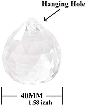 H&D 4 pcs Glass Crystal Ball Prism Pendant Suncatcher 20mm & 40mm