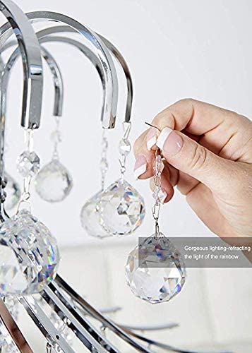 H&D 24pcs Clear Crystal Ball Prism Suncatcher Rainbow Pendants Maker, Hanging Crystals Prisms for Windows,20mm