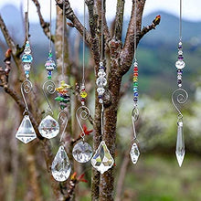 Load image into Gallery viewer, Set 7 Crystal Rainbow Suncatcher Glass Bead Chain Fengshui Hanging Pendant for Window Garden Party
