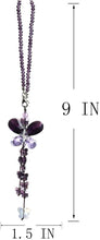Load image into Gallery viewer, H&amp;D Car Charms Rear View Mirror Accessorie Crystal Hanging Prisms (Purple)
