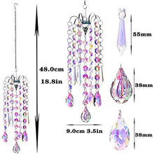 Load image into Gallery viewer, Chandelier Wind Chimes AB Coating Crystal Prisms Hanging Suncatcher Pendant Home Decor Gifts
