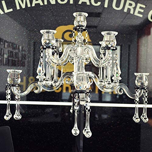 H&D HYALINE & DORA 10pcs 5.3in Crystal Raindrop w/ Octagon Beads Chandelier Pendants Suncatcher