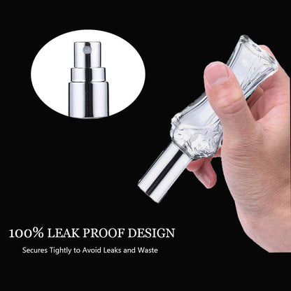 H&D HYALINE & DORA Vintage Refillable Perfume Bottles Glass Empty Spray Bottle Wedding Gifts Car Decor Set of 4