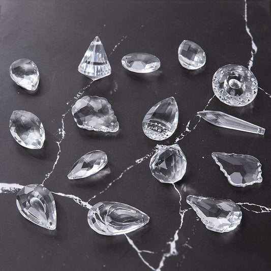 H&D HYALINE & DORA 15pcs Crystal Chandelier Lamp Lighting Drops Pendants Balls Prisms
