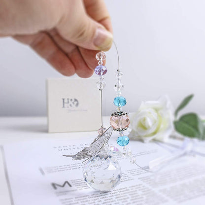 H&D HYALINE & DORA 30mm Handmade Butterfly Crystal Ball Prism Rainbow Maker Hanging Suncatcher
