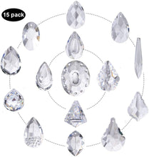 Load image into Gallery viewer, H&amp;D 15pcs Crystal Chandelier Lamp Lighting Drops Pendants Balls Prisms
