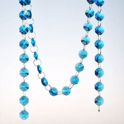 H&D HYALINE & DORA 6FT Octagon Beads Crystal Chain Chandelier Prisms Hanging Wedding Garland