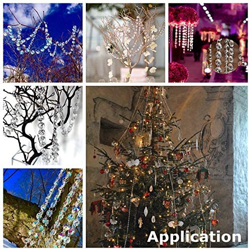 H&D HYALINE & DORA Crystal Garland for Weddings - Christmas Tree Decoration Crystal Ornament