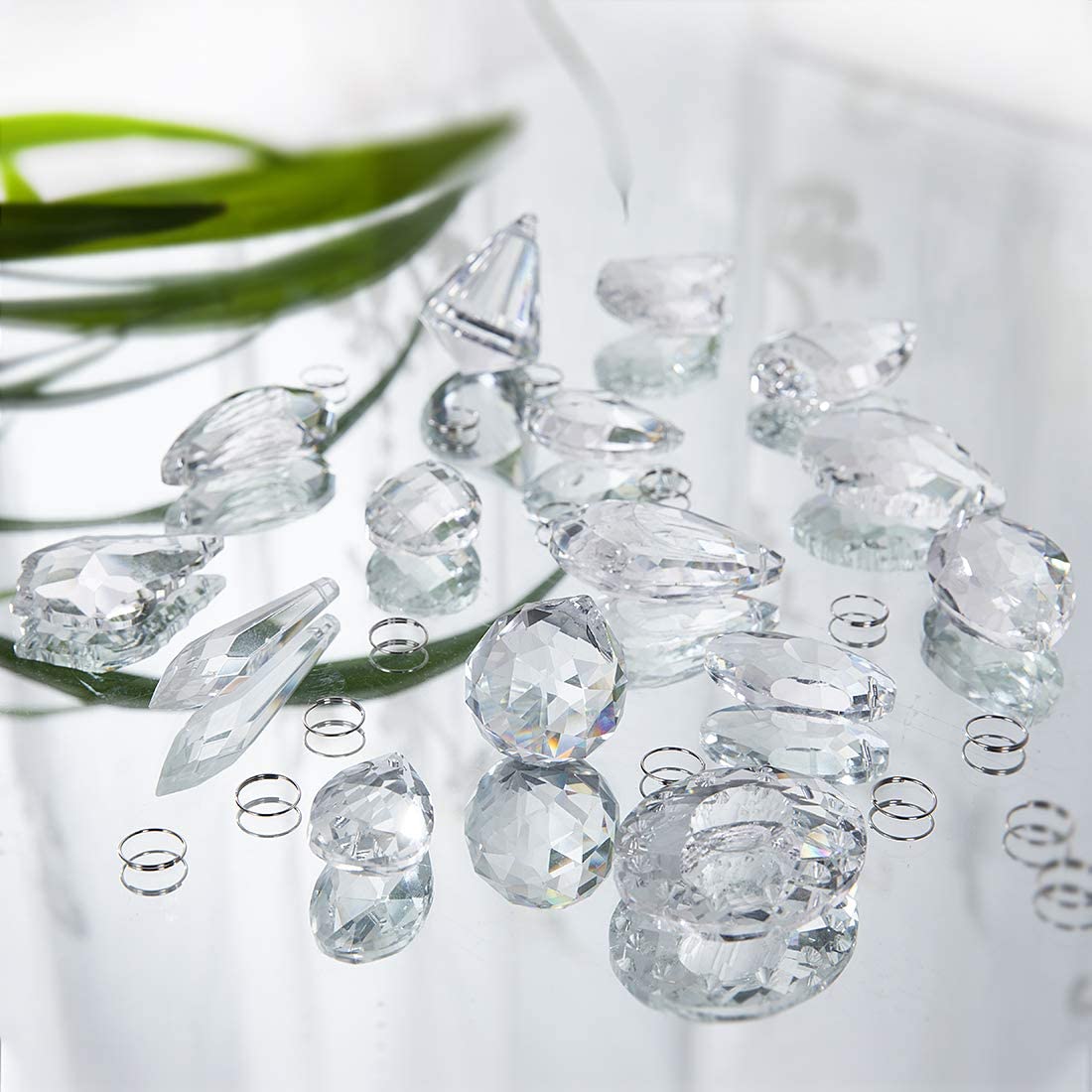 H&D HYALINE & DORA 15pcs Crystal Chandelier Lamp Lighting Drops Pendants Balls Prisms