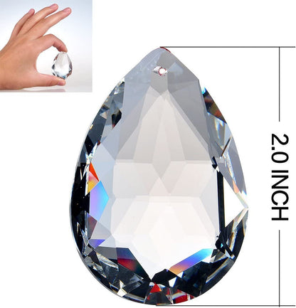 H&D HYALINE & DORA 10pcs 50mm Chandelier Crystal Prisms Pendants - Crystal Teardrops Parts
