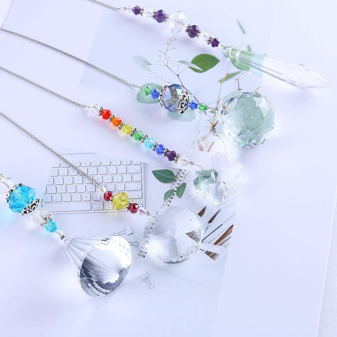 Suncatcher Crystal Suncatcher Chakra Colors Rainbow Ornament Chakra Su –  Little Desirez Jewelry