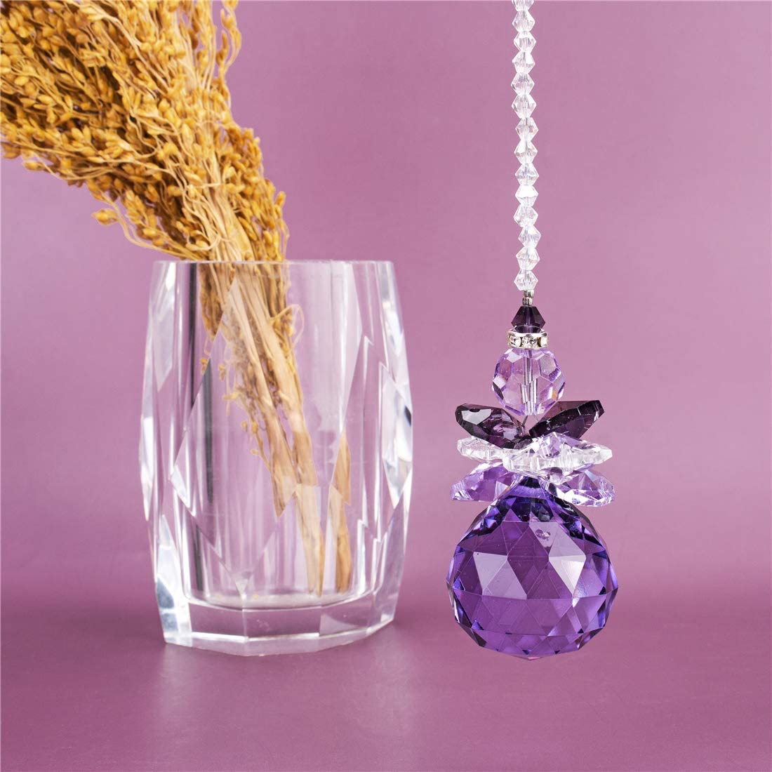 H&D Hanging Crystal Angel Suncatcher Rainbow Maker Guardian Angel Ornament
